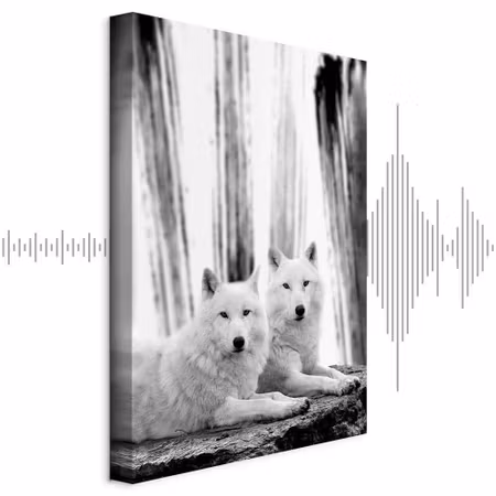 Ljuddämpande tavla - Forest Love Part Vertical