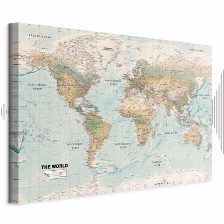 Ljuddämpande tavla - World Map Beautiful World