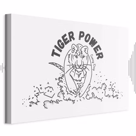Ljuddämpande tavla - Tiger Power Part Wide