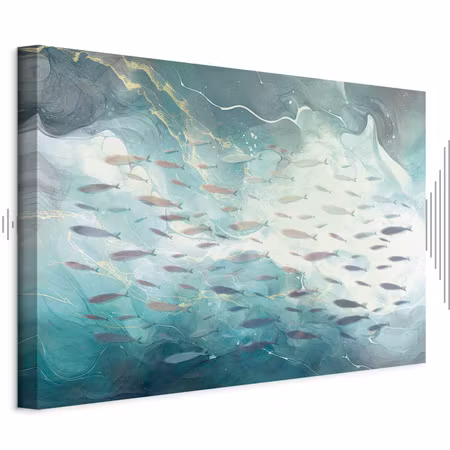 Ljuddämpande tavla - School of Small Fish