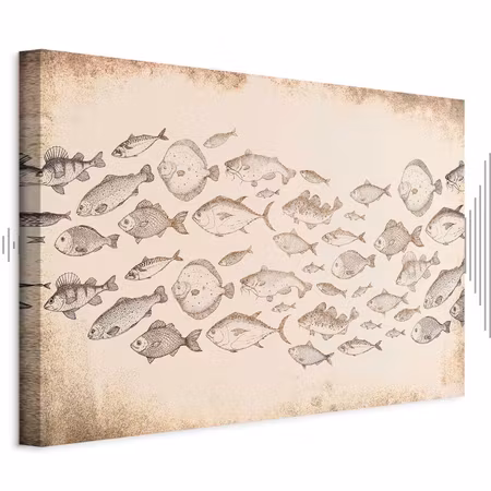 Ljuddämpande tavla - Subtle Fish