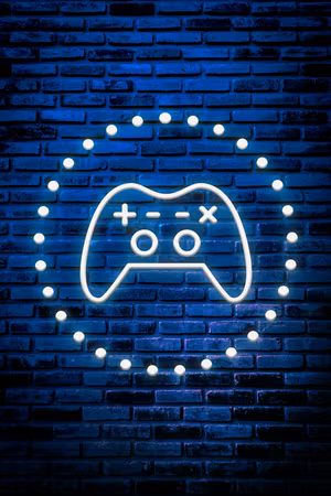 Ljuddämpande tavla - Neon Gamepad