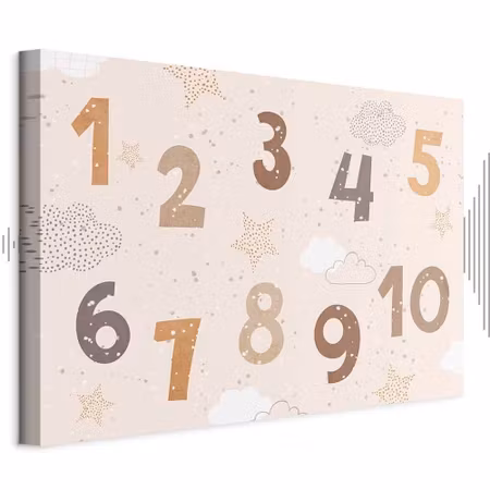 Ljuddämpande tavla - Jumping Numbers Numbers in a