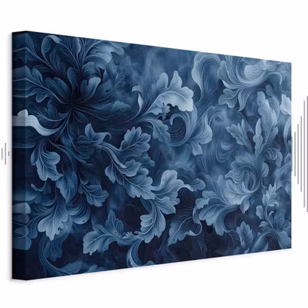Ljuddämpande tavla - Abstract Ornaments Dark Blue