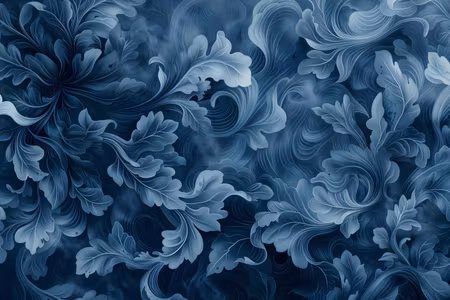 Ljuddämpande tavla - Abstract Ornaments Dark Blue