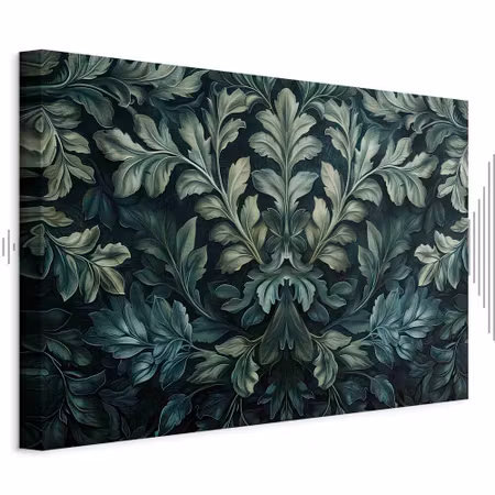 Ljuddämpande tavla - Dark Green Victorian Leaves