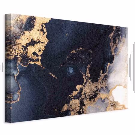 Ljuddämpande tavla - Marble and Navy Blue