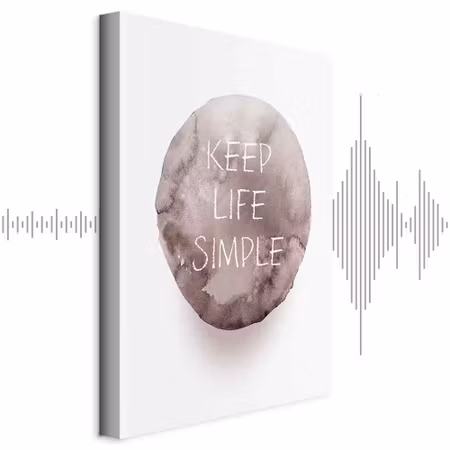 Ljuddämpande tavla - Keep Life Simple Part