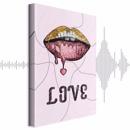 Ljuddämpande tavla - Liquid Lips Part Vertical