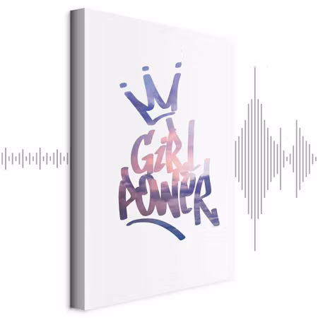 Ljuddämpande tavla - Girl Power Part Vertical