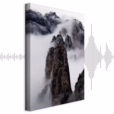 Ljuddämpande tavla - High Mountains in Mist Part