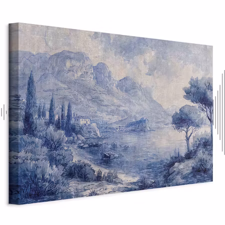 Ljuddämpande tavla - Blue Bay Italian Landscape