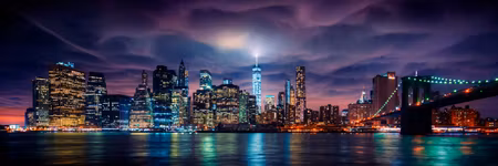 Ljuddämpande tavla - New York Dark City