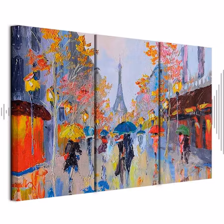 Ljuddämpande tavla - Rainy Paris