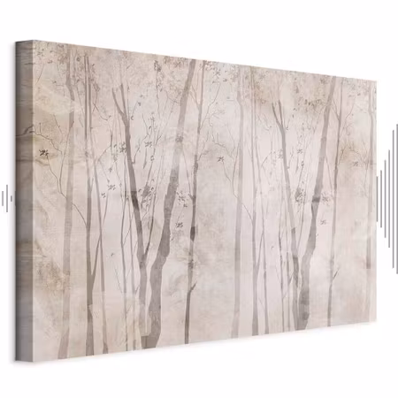 Ljuddämpande tavla - Beige Forest of Thoughts