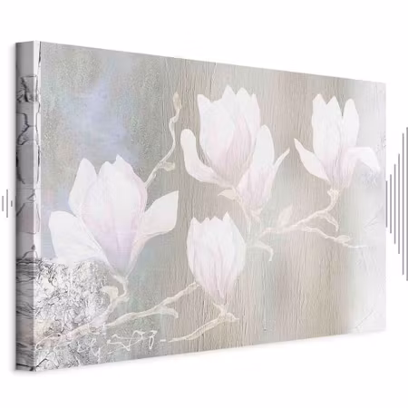 Ljuddämpande tavla - White Magnolias Part Wide