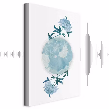 Ljuddämpande tavla - Floral Planet Part Vertical