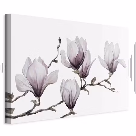 Ljuddämpande tavla - Painted Magnolias Part Wide