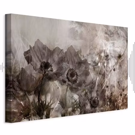 Ljuddämpande tavla - Anemones in Sepia Part Wide