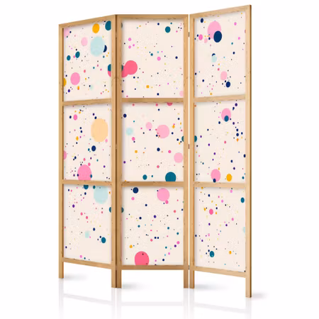 3-delad japanska rumsavdelare - Dots