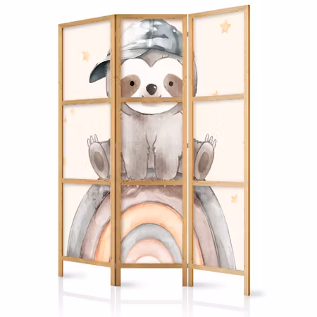 3-delad japanska rumsavdelare - Happy sloth