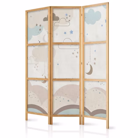 3-delad japanska rumsavdelare - Cloudy night sky