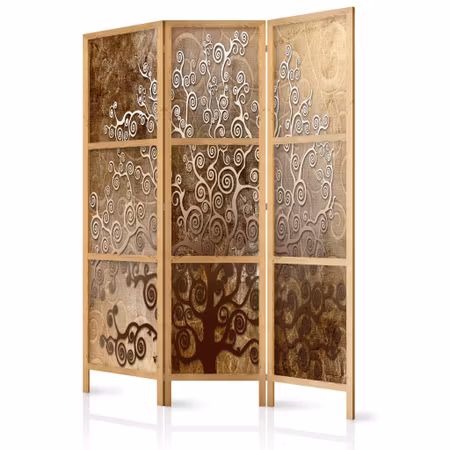 3-delad japanska rumsavdelare - Golden flourishes