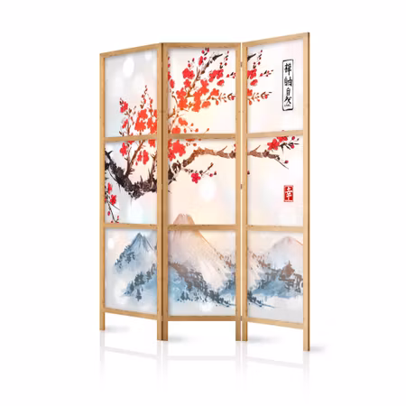 3-delad japanska rumsavdelare - Style fuji