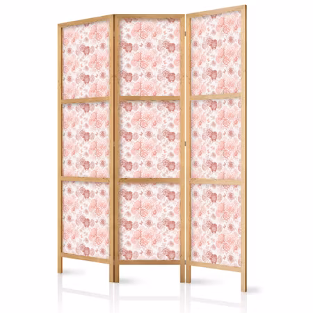3-delad japanska rumsavdelare - Pink blossoming
