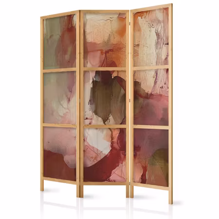 3-delad japanska rumsavdelare - Rose abstraction