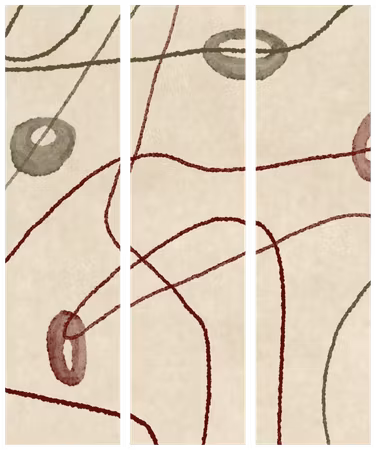 3-delad ljuddämpande rumsavdelare - Labyrinth B