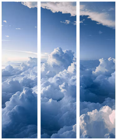 3-delad ljuddämpande rumsavdelare - Aerial Land