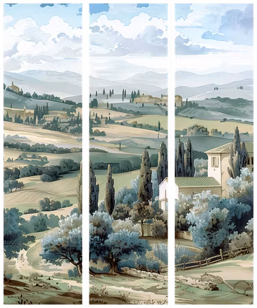 3-delad ljuddämpande rumsavdelare - Landscape G