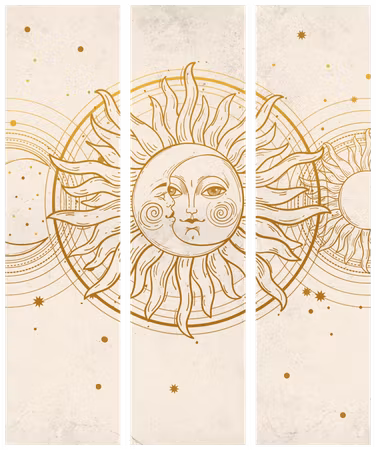 3-delad ljuddämpande rumsavdelare - Golden Sun