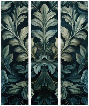 3-delad ljuddämpande rumsavdelare - Dark Green