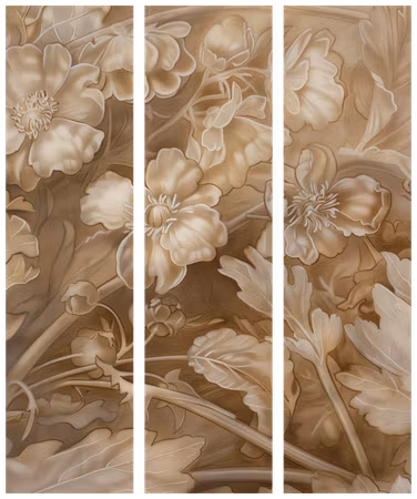 3-delad ljuddämpande rumsavdelare - Carved Flor