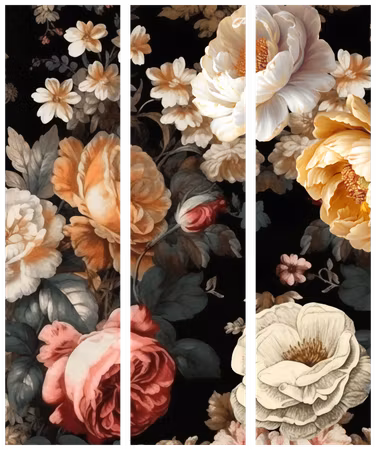 3-delad ljuddämpande rumsavdelare - Floristry V