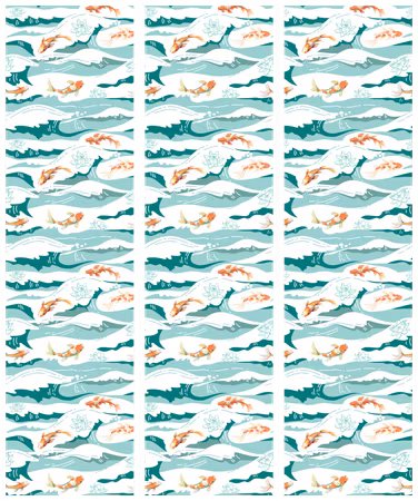 3-delad ljuddämpande rumsavdelare - Fish Leapin