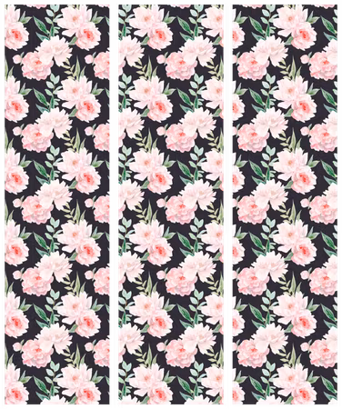 3-delad ljuddämpande rumsavdelare - Peonies Pin