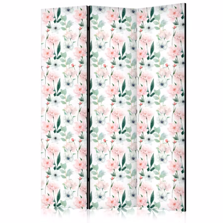 3-delad ljuddämpande rumsavdelare - Peonies Pin