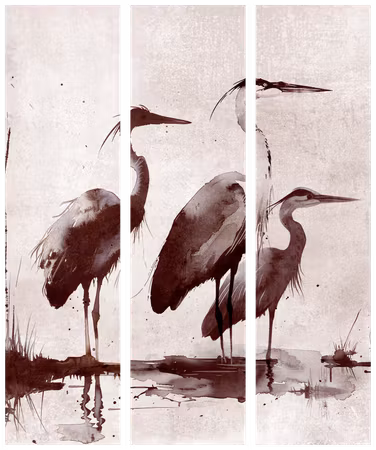 3-delad ljuddämpande rumsavdelare - Herons Pain
