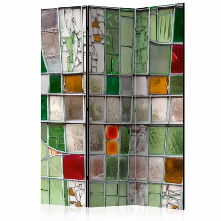 3-delad rumsavdelare - Emerald stained glass