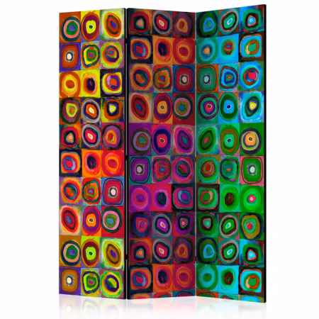 3-delad rumsavdelare - Colorful abstract art