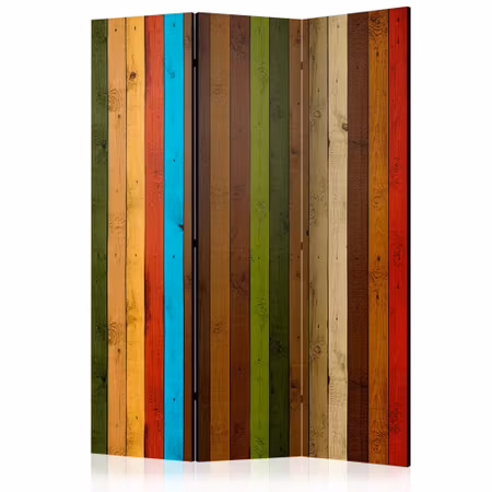 3-delad rumsavdelare - Wooden rainbow