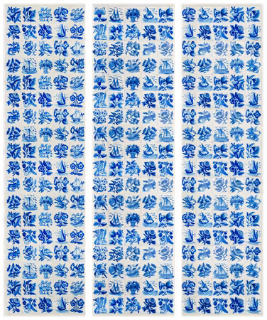 3-delad rumsavdelare - Ceramic tiles traditional