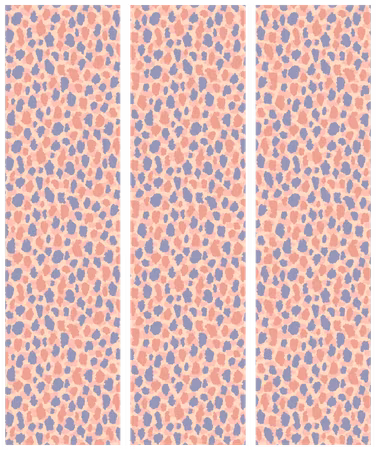 3-delad rumsavdelare - Giraffe pattern colorful