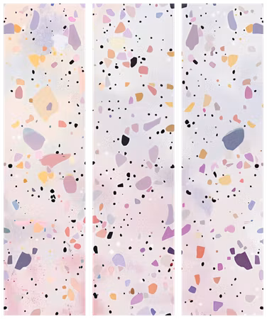 3-delad rumsavdelare - Terrazzo in confetti style