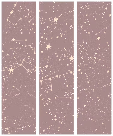 3-delad rumsavdelare - Night sky artistic