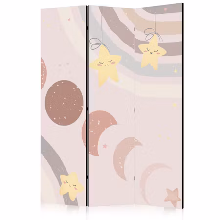3-delad rumsavdelare - Joyful sky yellow cheerful