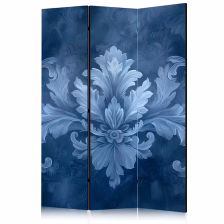 3-delad rumsavdelare - Ornament in blue and cool
